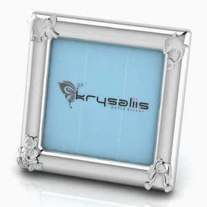 Animal Square 925 Sterling Silver Picture Frame by Krysaliis
 Gift Boxed